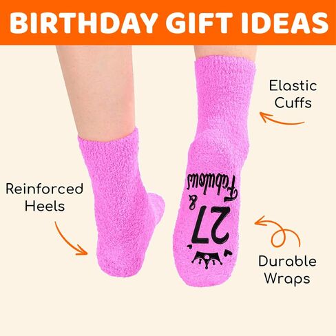 HAPPYPOP Birthday Gift Ideas for Women - Socks for 27 28 29 30 Year Olds Women Men in Kuwait