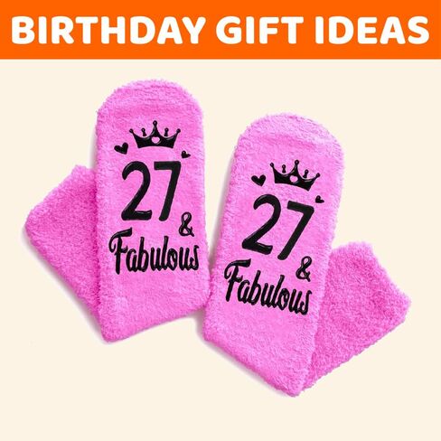 HAPPYPOP Birthday Gift Ideas for Women - Socks for 27 28 29 30 Year Olds Women Men in Kuwait