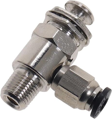 TAC-3P Air Pneumatic Mechanical Valve Exhaust Valve 2 Position 3 Way M5 Female 1/8" Male Thread Button Switch Valves W Fiitting(With 6mm Fitting) in Kuwait