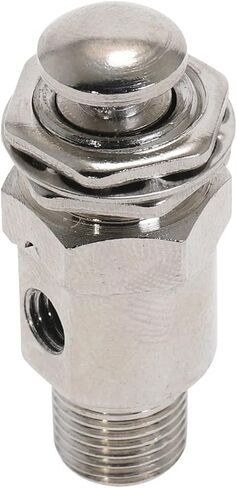 TAC-3P Air Pneumatic Mechanical Valve Exhaust Valve 2 Position 3 Way M5 Female 1/8" Male Thread Button Switch Valves W Fiitting(With 6mm Fitting) in Kuwait