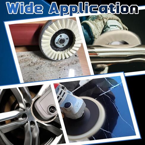 5 Pack Wool Felt Flap Disc Buffing Wheel, 4-1/2" x 7/8" Arbor Buffing Wool Polishing Wheel for Angle Grinder Marble Metal Stone Stainless Steel Furniture Car Wax in Saudi Arabia