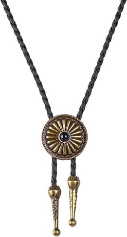 color cosplayer Cowboy Tie for Men Western Bolo Ties Costume Accessories Handmade Gold Bolo Tie Gift in Kuwait