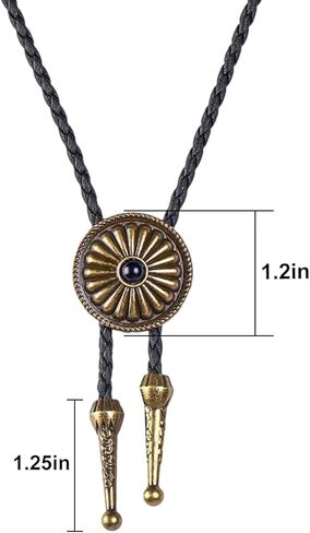 color cosplayer Cowboy Tie for Men Western Bolo Ties Costume Accessories Handmade Gold Bolo Tie Gift in Kuwait