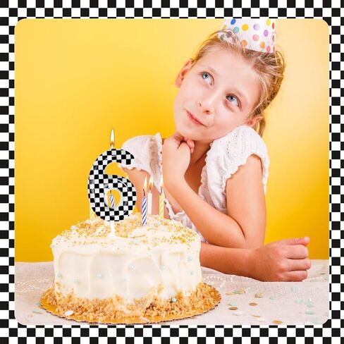 Pixel Style Number Cake Candle - 3D Block عيد ميلاد شمعة Topper مع تصميم تفجير أخضر للبنين Girls Party ، الذكرى السنوية ، احتفال لعبة الفيديو (TNT ، 6) in Kuwait