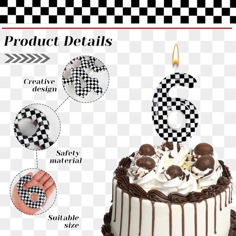 Pixel Style Number Cake Candle - 3D Block عيد ميلاد شمعة Topper مع تصميم تفجير أخضر للبنين Girls Party ، الذكرى السنوية ، احتفال لعبة الفيديو (TNT ، 6) in Kuwait