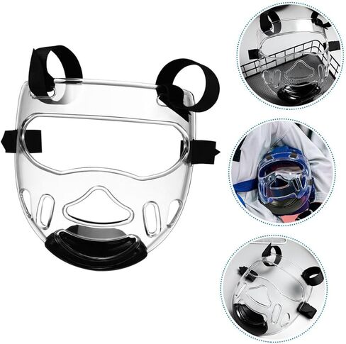 Totority 2pcs Taekwondo Sparring Face Guard يمكن فصلها بالفنون القتالية القابلة للانفصال معدات الحامي الرياضية المحمولة للتدريب على الملاكمة والسجال in Saudi Arabia