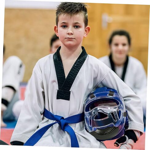 Totority 2pcs Taekwondo Sparring Face Guard يمكن فصلها بالفنون القتالية القابلة للانفصال معدات الحامي الرياضية المحمولة للتدريب على الملاكمة والسجال in Saudi Arabia