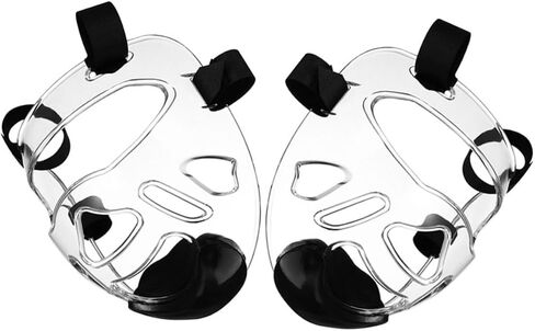 Totority 2pcs Taekwondo Sparring Face Guard يمكن فصلها بالفنون القتالية القابلة للانفصال معدات الحامي الرياضية المحمولة للتدريب على الملاكمة والسجال in Saudi Arabia