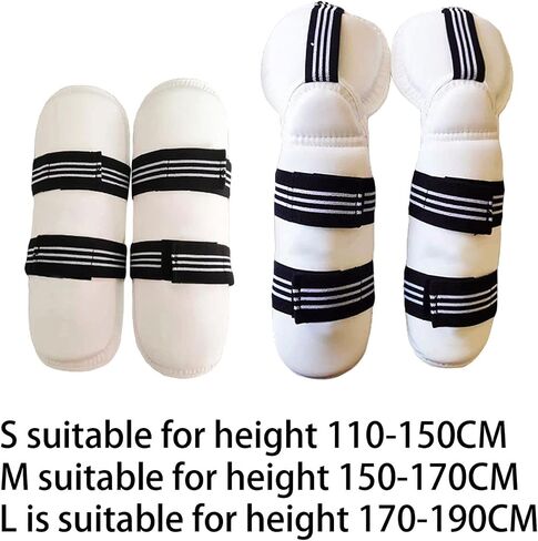 B Baosity Taekwondo Guard Protective Gear Thickened Padded Guard Protection for Martial Arts Muay Thai Unisex Adults Kids Men Women, Leg and Arm Guards S in Saudi Arabia