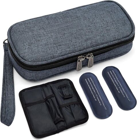 Apollo Walker الأنسولين المبرد سفر سفر أدوية مرض السكري مع عبوات الثلج وبطانة العزل in Kuwait