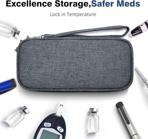 Apollo Walker الأنسولين المبرد سفر سفر أدوية مرض السكري مع عبوات الثلج وبطانة العزل in Kuwait