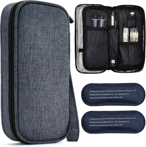 Apollo Walker الأنسولين المبرد سفر سفر أدوية مرض السكري مع عبوات الثلج وبطانة العزل in Kuwait