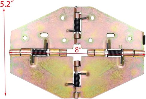 Coshar 2pcs 180 Folding Spring Hinges Heavy Duty Drop Leaf Table Hinge and Hardware Kits with Screws for Drop Leaf Table, Large in Saudi Arabia