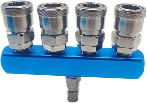 1pcs Compressor Pneumatic Fitting Pump Tool Coupler Manifold Multi Splitter EU/JP Ttpe Air Gas Distributor for 1/4 Quick Connector(SML-3 SM20,JP Type Fitting) in Saudi Arabia