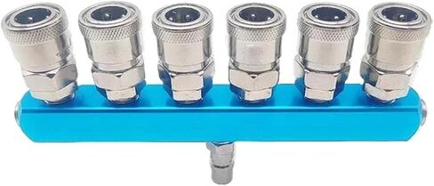 1pcs Compressor Pneumatic Fitting Pump Tool Coupler Manifold Multi Splitter EU/JP Ttpe Air Gas Distributor for 1/4 Quick Connector(SML-3 SM20,JP Type Fitting) in Saudi Arabia