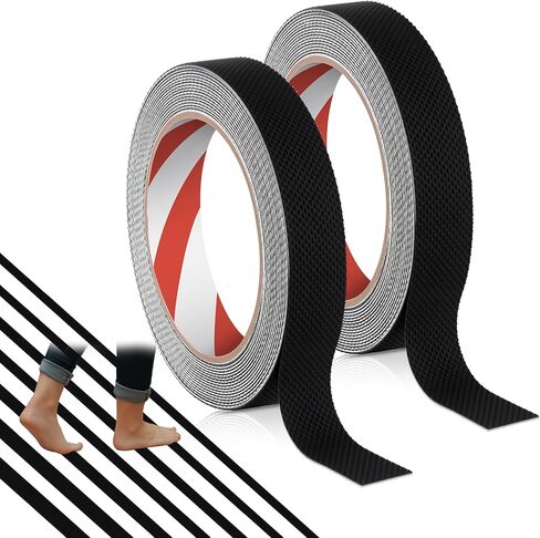 2 PCS شريط قبضة المطاط الأسود-1 بوصة الشريط القبضة المضاد للانزلاق للسلالم للسلالم الداخلية والخارجية ، و 16.5 قدم مقاوم للماء وسادة الشريط غير كاشفة ، وشريط غير متزلج للزلاجات ، والخرسانة in Kuwait