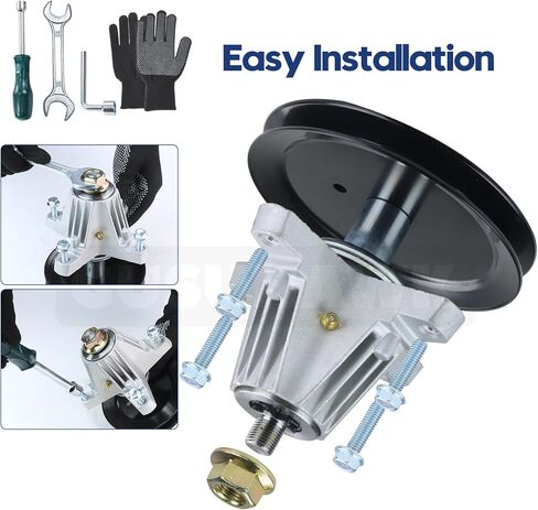 2 Pack Pre-Greased 918-06977A Spindle Assembly with 954-05022A Belt Replaces 918-06977 for Cub Cadet XT1-LT46 Efi Fab, XT1-LT46 KH, XT2-LT46 Efi Fab, XT2-LX46 Fab, Craftsman T8200 Tractors in Kuwait