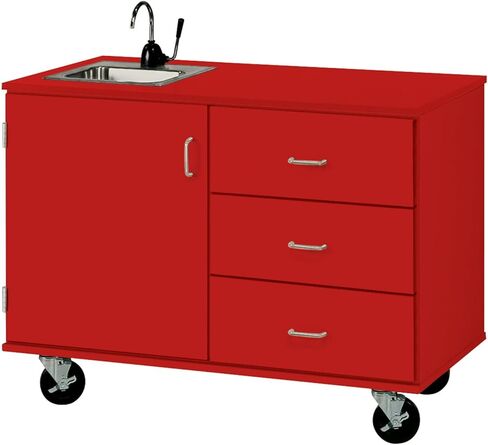 Mobile Demo Station Sink & Pump - Portable Utility Cart - 36" High x 48" Wide in Kuwait