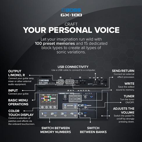 دواسة جيتار متعددة التأثيرات من بوس GX-100 in Kuwait