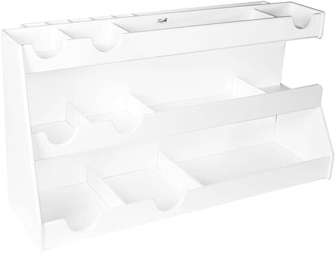 TRIPPNT 50014 WHITE PVC البلاستيك Deluxe Benchboster محطة عمل ، 17 مقصورة ، 24 "عرض × 12" الارتفاع × 8.25 "العمق in Saudi Arabia