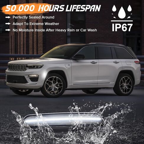 LED Side Marker Lights Compatible with Grand Cherokee 2021–2024,Side Markers Lamps Lights Parking Lights Smoked Lens Yellow Light in Saudi Arabia