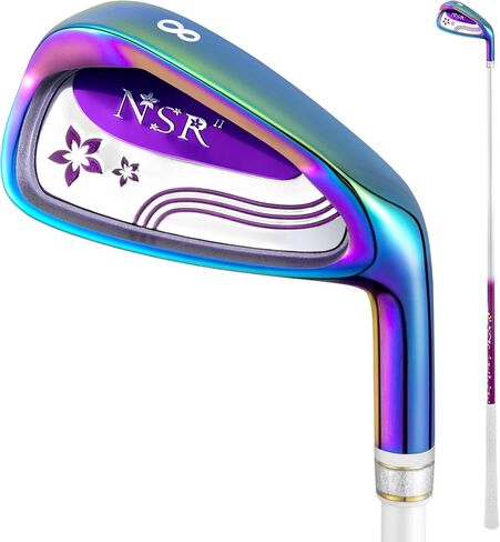 PGM Women's Golf Iron - نادي واحد يمينًا لممارسة المبتدئين والمنافسة ، رقم 5 ، #6 ، #7 ، #8 ، #9 ، SW ، P ، CNC Face ، Carbon Carbon & Steel Smaft in Kuwait
