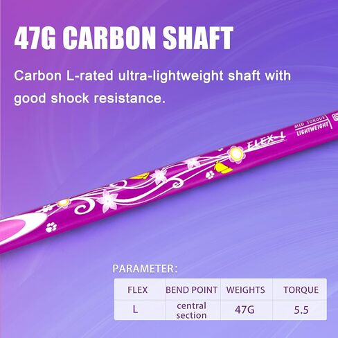 PGM Women's Golf Iron - نادي واحد يمينًا لممارسة المبتدئين والمنافسة ، رقم 5 ، #6 ، #7 ، #8 ، #9 ، SW ، P ، CNC Face ، Carbon Carbon & Steel Smaft in Kuwait