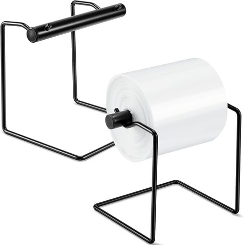 2 Pcs 6 Inch Poly Tubing Dispenser Heavy Duty Metal Polyethylene Pipe Ribbon Dispenser Heavy Duty Self Supporting Stand for Hang The Vinyl Roll in Kuwait