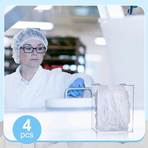 Kathfly 6 PCS موزع جدار أكريليك جبل لأغراض حذاء Hairnet يغطي أكياس الوجه قناع الوجه 5 × 6.5 × 8.25 بوصة حامل قفاز أكريليك واضح لشبكات اللحية ويغطي نظارات أمان سدادات الأذن والنظارات in Saudi Arabia