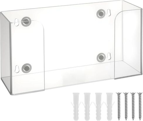 Leinuosen Magnetic Glove Dispenser Acrylic Glove Box حامل المطبخ أكريليك للورود ، صندوق الأدوات ، المرآب ، المطبخ ، المستشفى ، الثلاجة ، جدار الجدار (واضح) in Kuwait