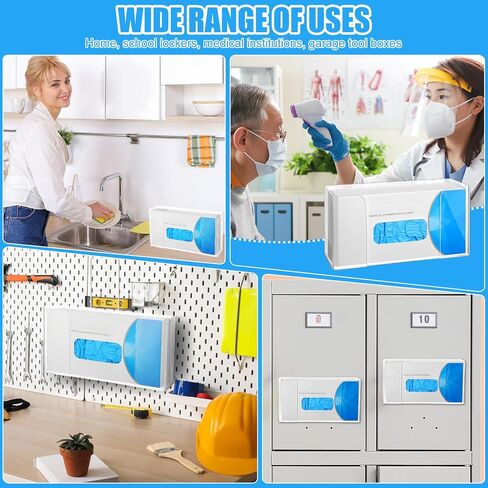 Leinuosen Magnetic Glove Dispenser Acrylic Glove Box حامل المطبخ أكريليك للورود ، صندوق الأدوات ، المرآب ، المطبخ ، المستشفى ، الثلاجة ، جدار الجدار (واضح) in Kuwait