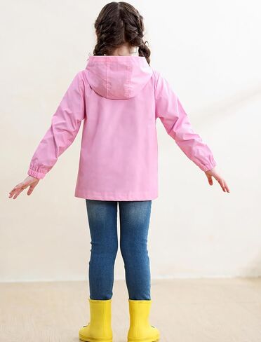 Seanrui Toddler Rain Jacket معاطف المطر مقنعة للماء للفتيات in Saudi Arabia