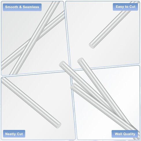 20-Pack Round Aluminum Rod, 6mm (1/4") Dia 100mm (4") Length 6061 Aluminum Round Rod Solid Lathe Bar Stock Metal Sticks for DIY Crafts Making/Industrial/Construction/Model in Kuwait