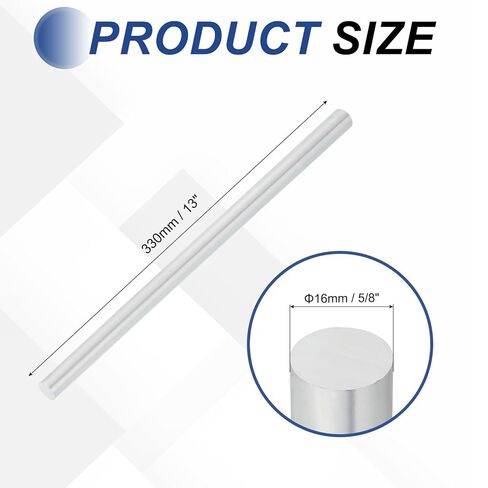 MECCANIXITY 10pcs 3/16"(4.7mm) Diameter 6061 Aluminum Round Rods 12"(305mm) Length Aluminum Solid Bar for Industrial CNC, DIY Craft, Robotics, Silver in Saudi Arabia