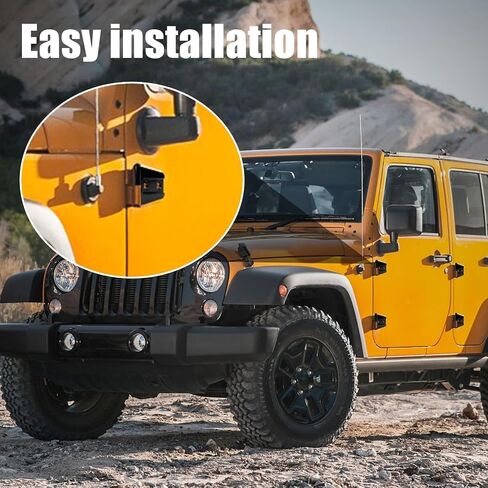 4 Door Hinge Assembly Kits for Jeep Wrangler JK JKU Unlimited 2007-2018, Inner & Outer Door Hinge Sets 16PCS with 32 Screws in Saudi Arabia