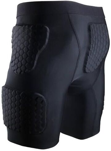 Football Girdle/Shorts for Men Youth 5-Pad Girdle Football Padded Compression Shorts Hip Thigh Protector Basketball Girdle Shorts in Kuwait