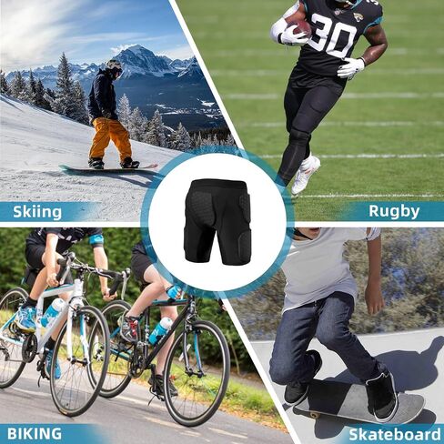 Football Girdle/Shorts for Men Youth 5-Pad Girdle Football Padded Compression Shorts Hip Thigh Protector Basketball Girdle Shorts in Kuwait