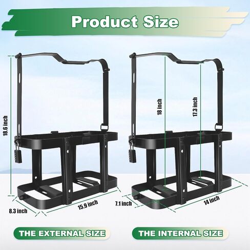 Jerry Gas Can Holder Rack with Combination Lock, Jerry Can Mount Holder Heavy Duty for 5 Gallon (20 Liter) Steel Jerry Can, Detachable Carrier Mount by MCCKLE in Kuwait