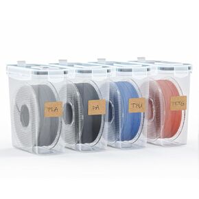 YOOPAI Filament Storage Box - 4 Pack Filaments Container for 3D Printing Filaments Sealing and Protection - Portable Filament Storage with Desiccant&Label ,Water-Proof and Dust-Proof 4.0L(9.03*8*3) in Kuwait