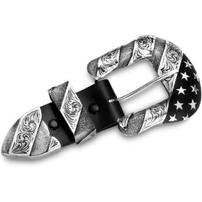 Montana Silversmiths Men's Antiqued Two-Tone Filigree 3-Piece Belt Buckle Set Multi One Size in Kuwait