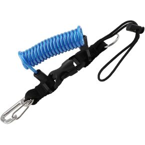 Scuba Diving Lanyard Heavy Duty Stainless Steel Core Spring Coiled Lanyard Dive Clips with Quick Release Buckle for Scuba Diving, Flashlights, Cameras in Kuwait