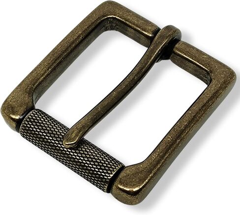 Single Prong Solid Brass Roller Replacement Belt Buckle, Antique Brass Finish Suitable for 1.5" (38MM) wide belts in Saudi Arabia