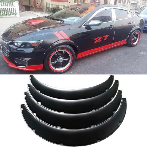 4pcs مشاعل Fender Universal ، مجموعة واسعة من الجسد مرنة Fender Frender مجموعة العجلات للسيارات المتوافقة مع Dodge Charger Challenger Honda Civic Accord Toyota Corolla Camry VW Audi Acura Tsx in Kuwait