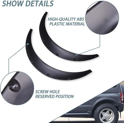 4pcs مشاعل Fender Universal ، مجموعة واسعة من الجسد مرنة Fender Frender مجموعة العجلات للسيارات المتوافقة مع Dodge Charger Challenger Honda Civic Accord Toyota Corolla Camry VW Audi Acura Tsx in Kuwait