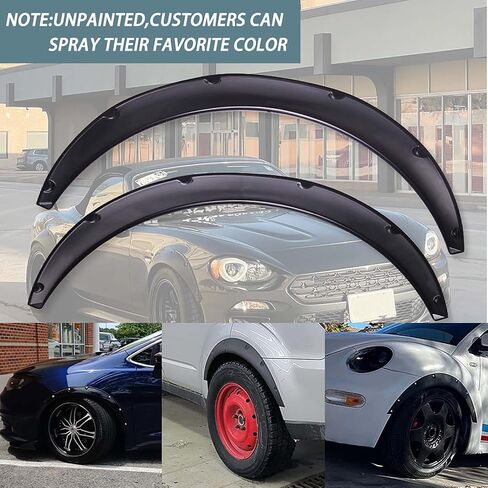 4pcs مشاعل Fender Universal ، مجموعة واسعة من الجسد مرنة Fender Frender مجموعة العجلات للسيارات المتوافقة مع Dodge Charger Challenger Honda Civic Accord Toyota Corolla Camry VW Audi Acura Tsx in Kuwait
