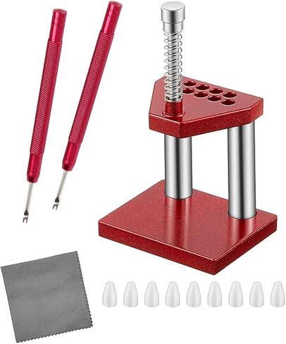 شاهد مجموعة أدوات إصلاح اليدين مع الإزالة وضغط أدوات ، Watchmaker Watch Hand Presto Presser Presster Puller Plunger Plunger ، أدوات إعداد اليد على Wristwatch in Saudi Arabia