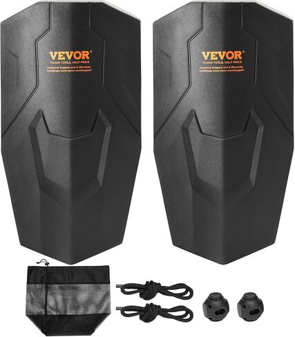 VEVOR Boat Fenders, 2 Packs 8.6" x 16" Marine EVA Boat Dock Fender Bumpers, Features Ropes, Cord Locks and Storage Bag, Inflation-Free Boat Bumpers for Docking, Class A/Class 1/Part Class 2, Black in Saudi Arabia