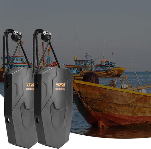 VEVOR Boat Fenders, 2 Packs 8.6" x 16" Marine EVA Boat Dock Fender Bumpers, Features Ropes, Cord Locks and Storage Bag, Inflation-Free Boat Bumpers for Docking, Class A/Class 1/Part Class 2, Black in Saudi Arabia