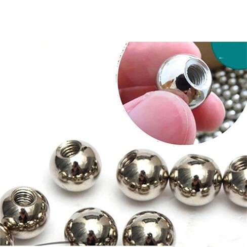 1Pcs Drilling Balls Female Thread Blind Hole Smooth Ball Bead M3-4 Thread Metric Stainless Steel Ø5 6 7 8 9 10~50mm(12mmxM4) in Kuwait