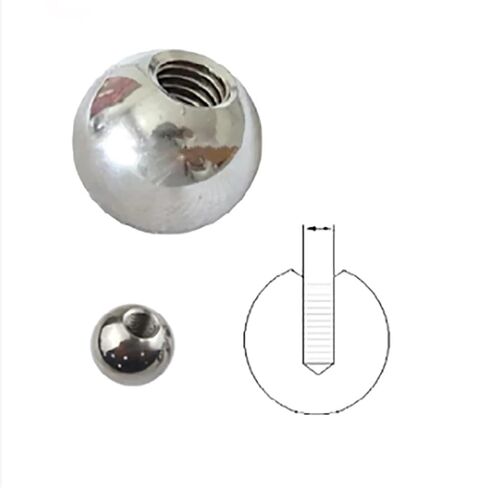 1Pcs Drilling Balls Female Thread Blind Hole Smooth Ball Bead M3-4 Thread Metric Stainless Steel Ø5 6 7 8 9 10~50mm(12mmxM4) in Kuwait
